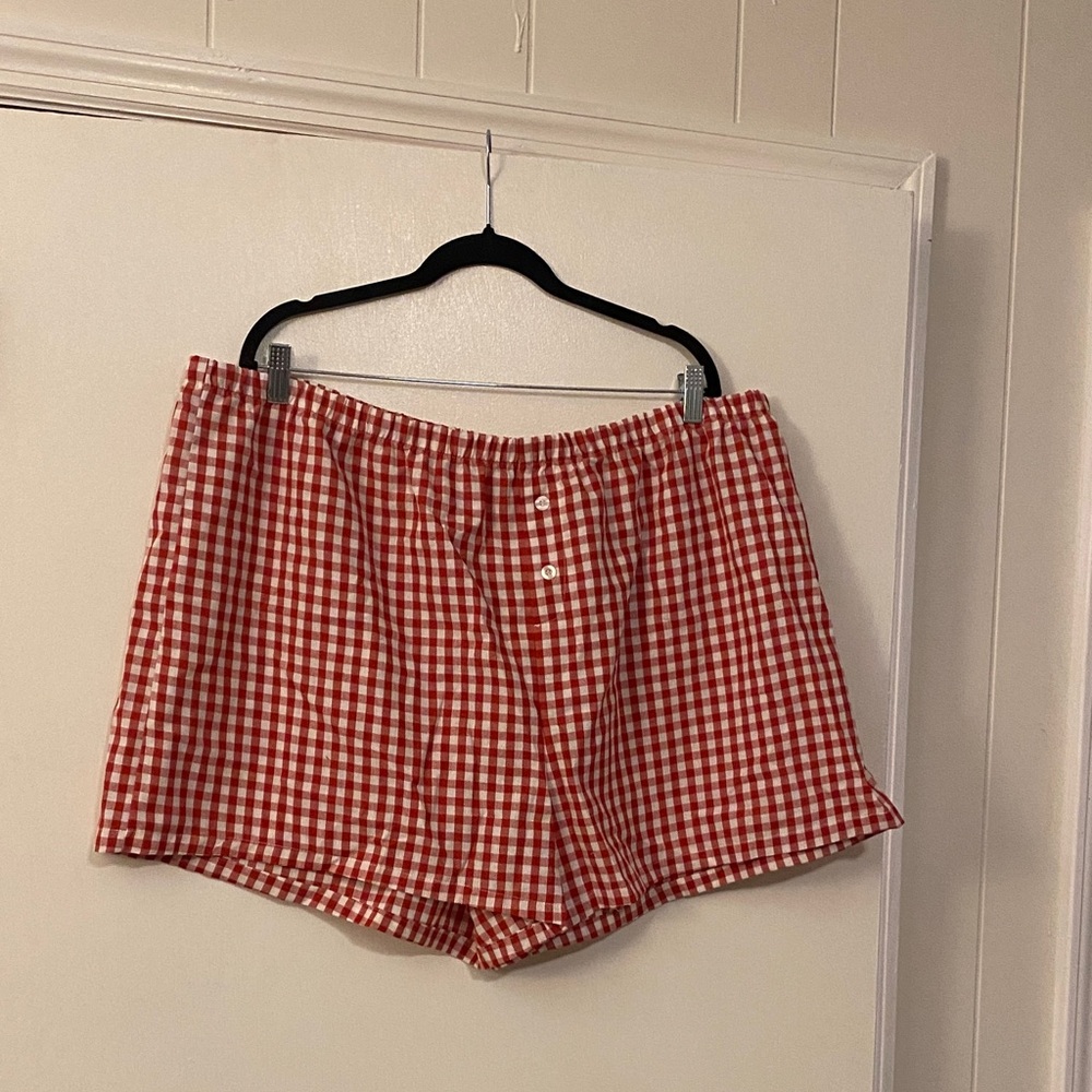 SHEIN Red Checkered Women's Shorts